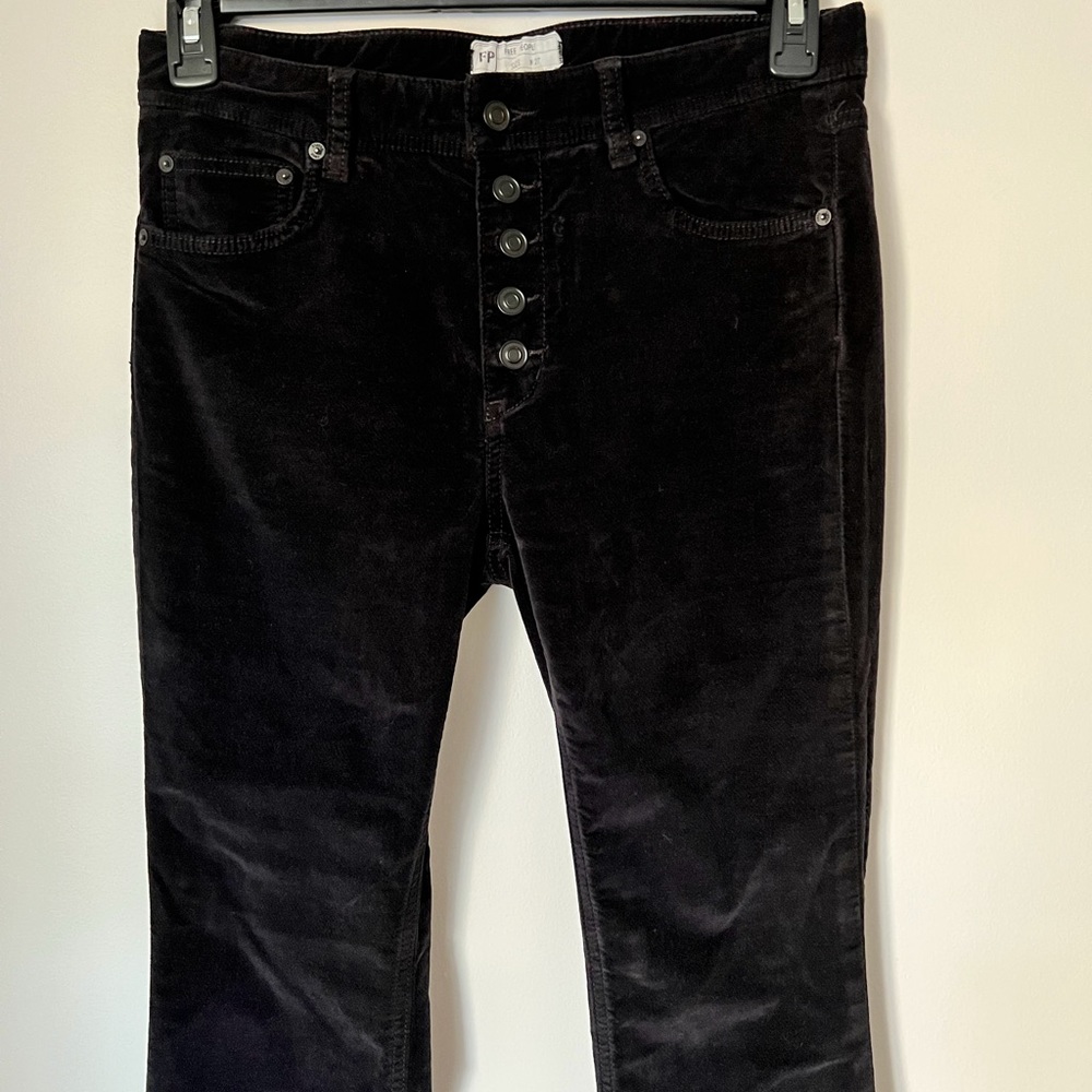 Free People Velvet Fit-and-Flare jeans, size 27